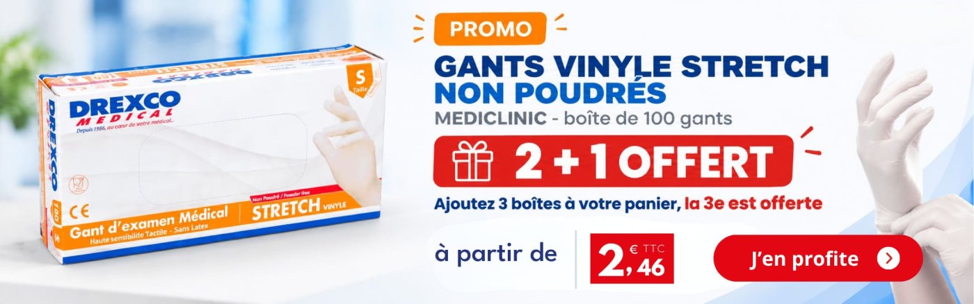 Gants vinyle Offre 1+1